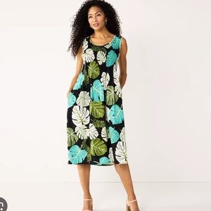 croft and barrow smocked midi dress Croft & Barrow + Smocked Midi Dress